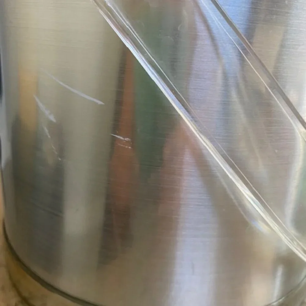 Mid Century Georges Briard Ice Bucket Brushed Silver Barware MCM